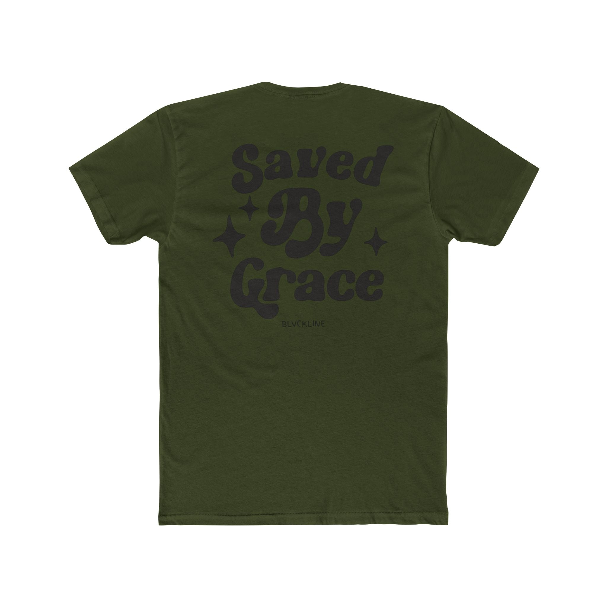 BLVCKLINE “Saved By Grace” Cotton Crew Tee