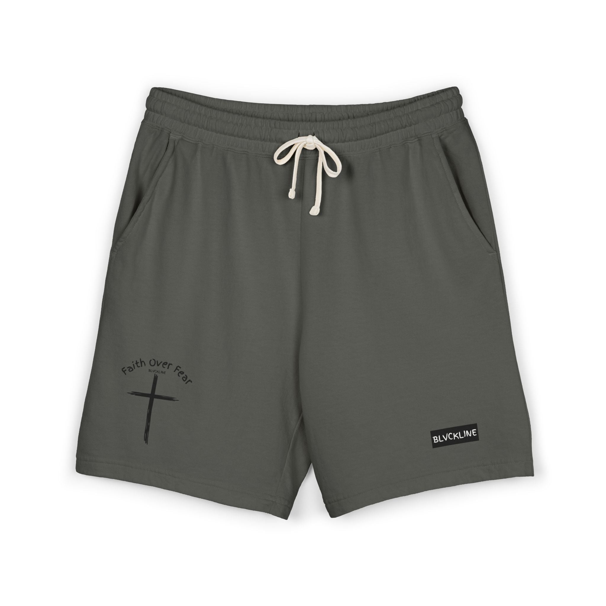 BLVCKLINE “Faith Over Fear” Fleece Sweat Shorts